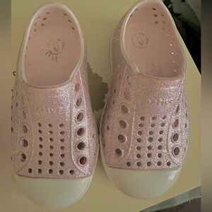 Pink sparkle shoes